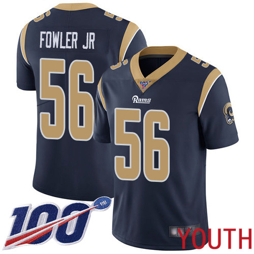 Los Angeles Rams Limited Navy Blue Youth Dante Fowler Jr Home Jersey NFL Football 56 100th Season Vapor Untouchable